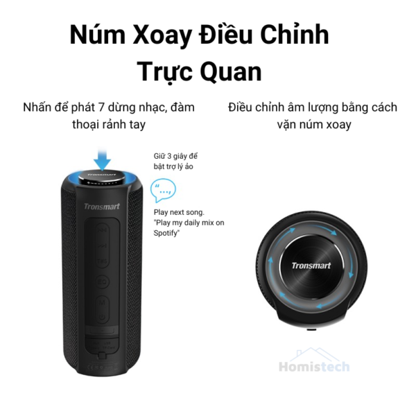 Loa Tronsmart T6 Plus núm xoay điều khiển