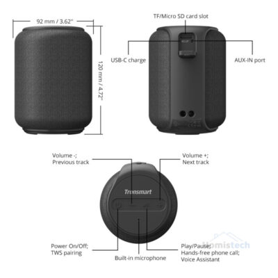 Loa Tronsmart T6 MINI- thông số